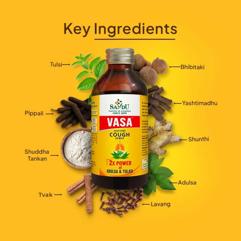 Buy Ayurvedic Medicine for Cough & Cold | Sandu Vasa Cough Syrup