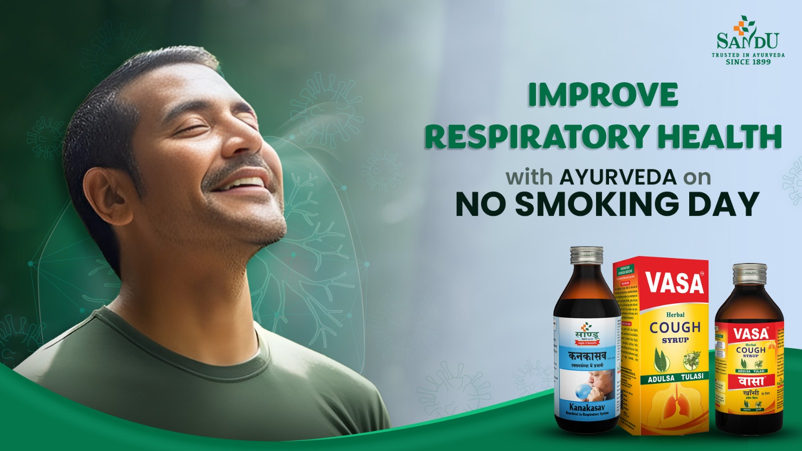 Man Breathing Easily