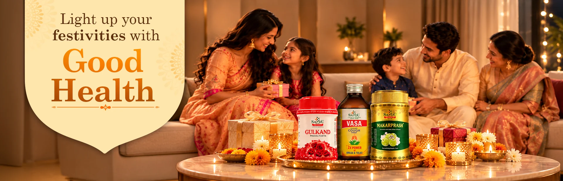 Light up your festivities with good health - Sandu Gulkand, Vasa and Makarprash